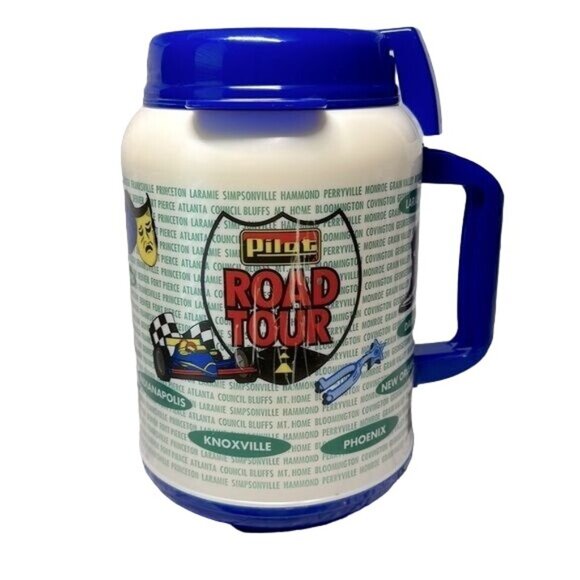 Pilot Gas Station Travel Oversized Drink Mug Pilot Road Tour Coca Cola Whirley - Picture 2 of 10